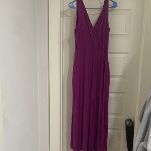 Zenana Outfitters Sleeveless Magenta Jumpsuit